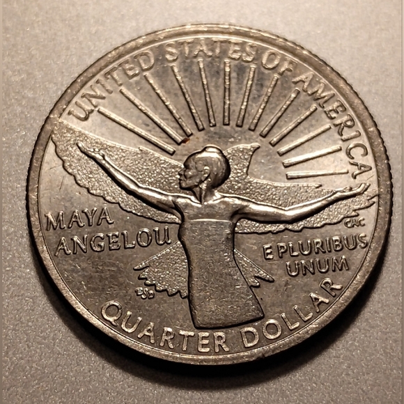 United States Quarter Dollar Coin 2022 D "In Cod" Maya Angelou 13 ☀️ Rays Symbol - Picture 1 of 7
